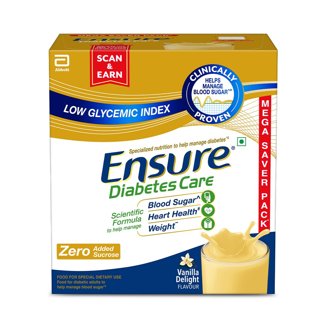 Ensure Diabetes Care Vanilla 375g Powder with High Fiber, Protein & 36 Nutrients | Helps Manage Blood Sugar Levels in 4 weeks