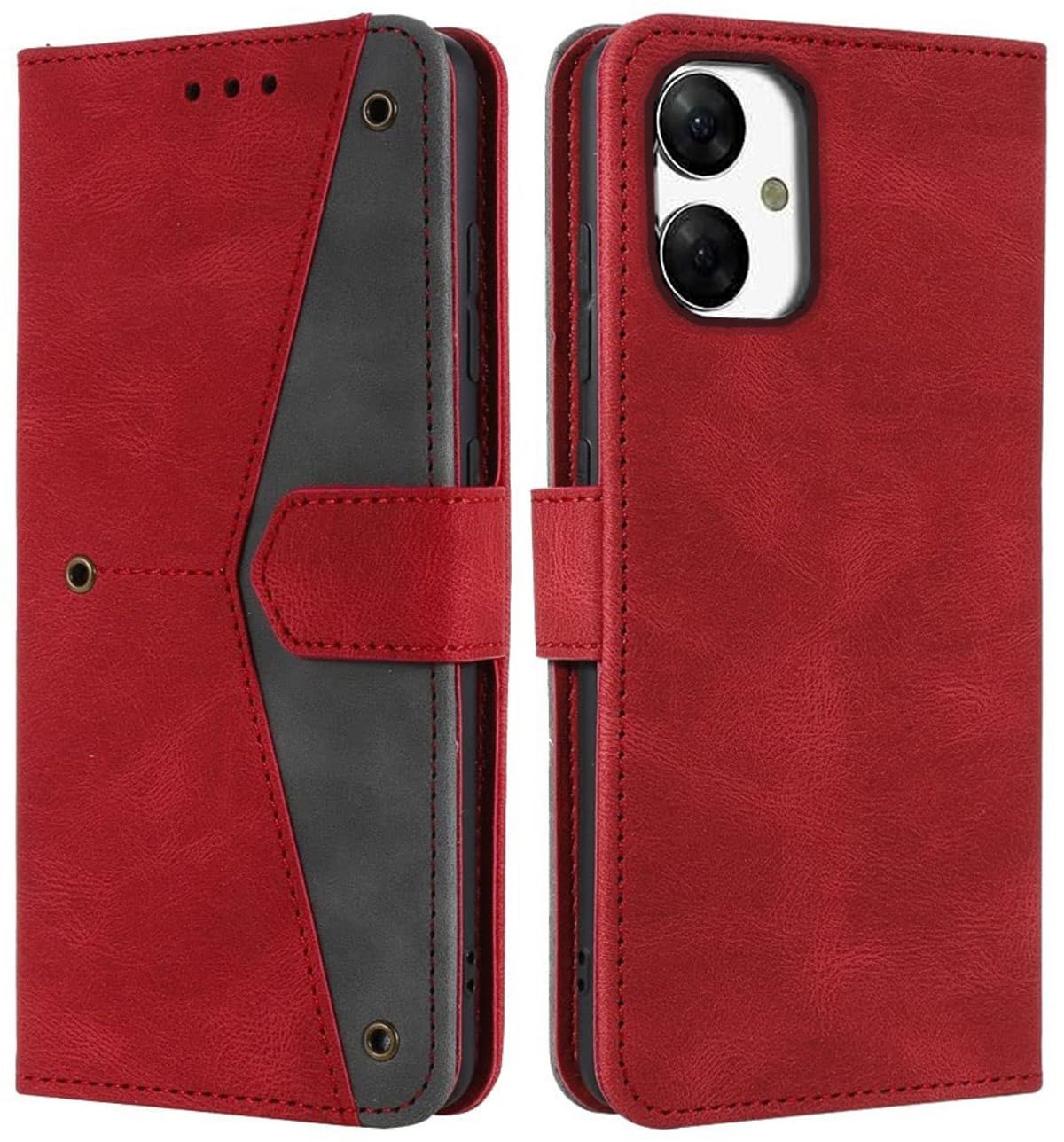 GoldKart Flip Back Cover Case for Samsung Galaxy M05 / A05 / F05 | Dual-Color Leather Finish | Inbuilt Stand & Pockets | Flip Cover for Samsung Galaxy M05 / A05 / F05 (Faux Leather, Brown)