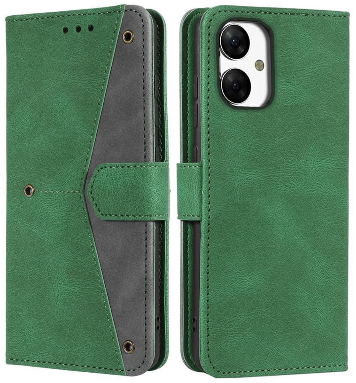 GoldKart Flip Back Cover Case for Samsung Galaxy M05 / A05 / F05 | Dual-Color Leather Finish | Inbuilt Stand & Pockets | Flip Cover for Samsung Galaxy M05 / A05 / F05 (Faux Leather, Brown)