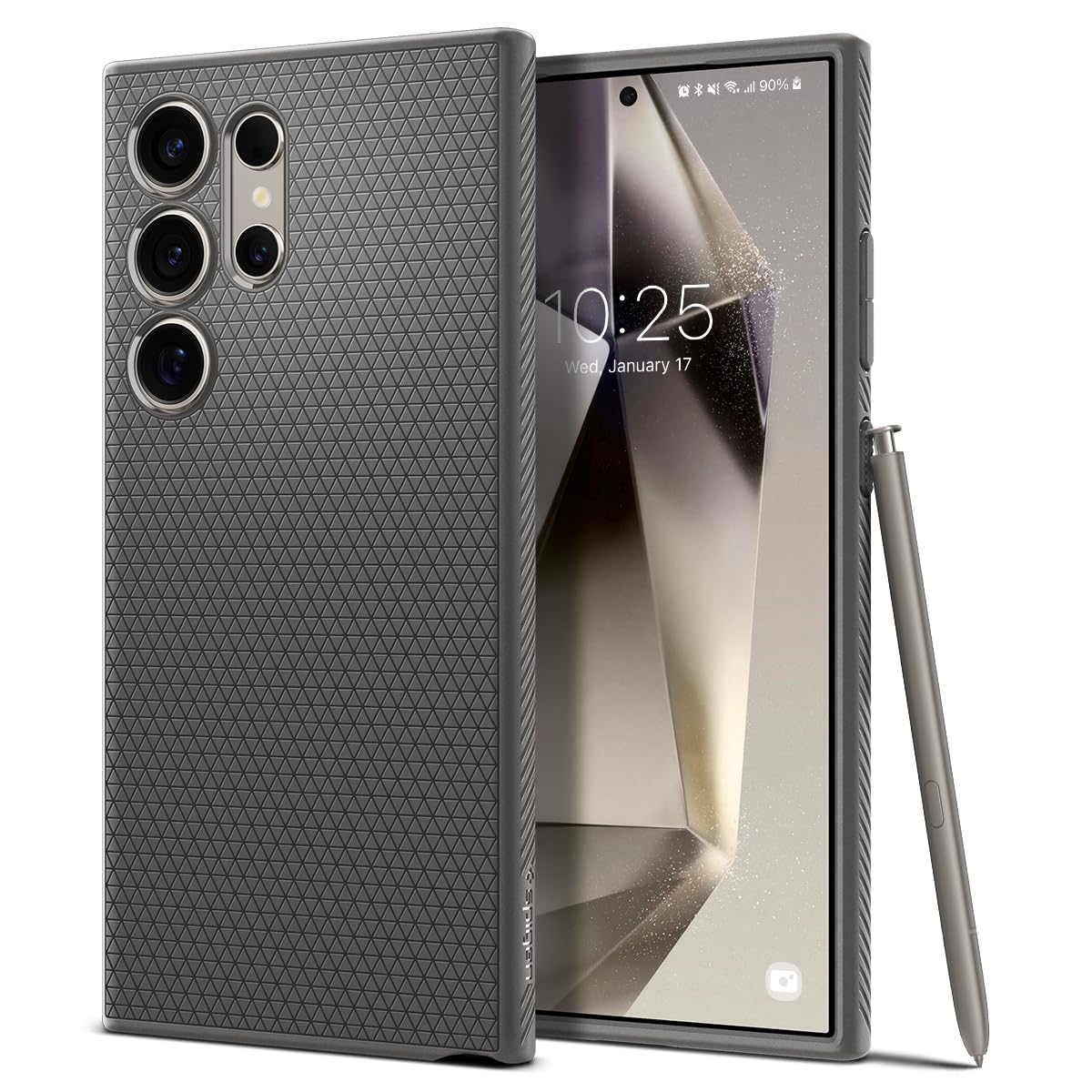 Spigen Liquid Air for Samsung Galaxy S24 Ultra Case, Galaxy S24 Ultra Back Cover (2024) - TPU|Marble Gray