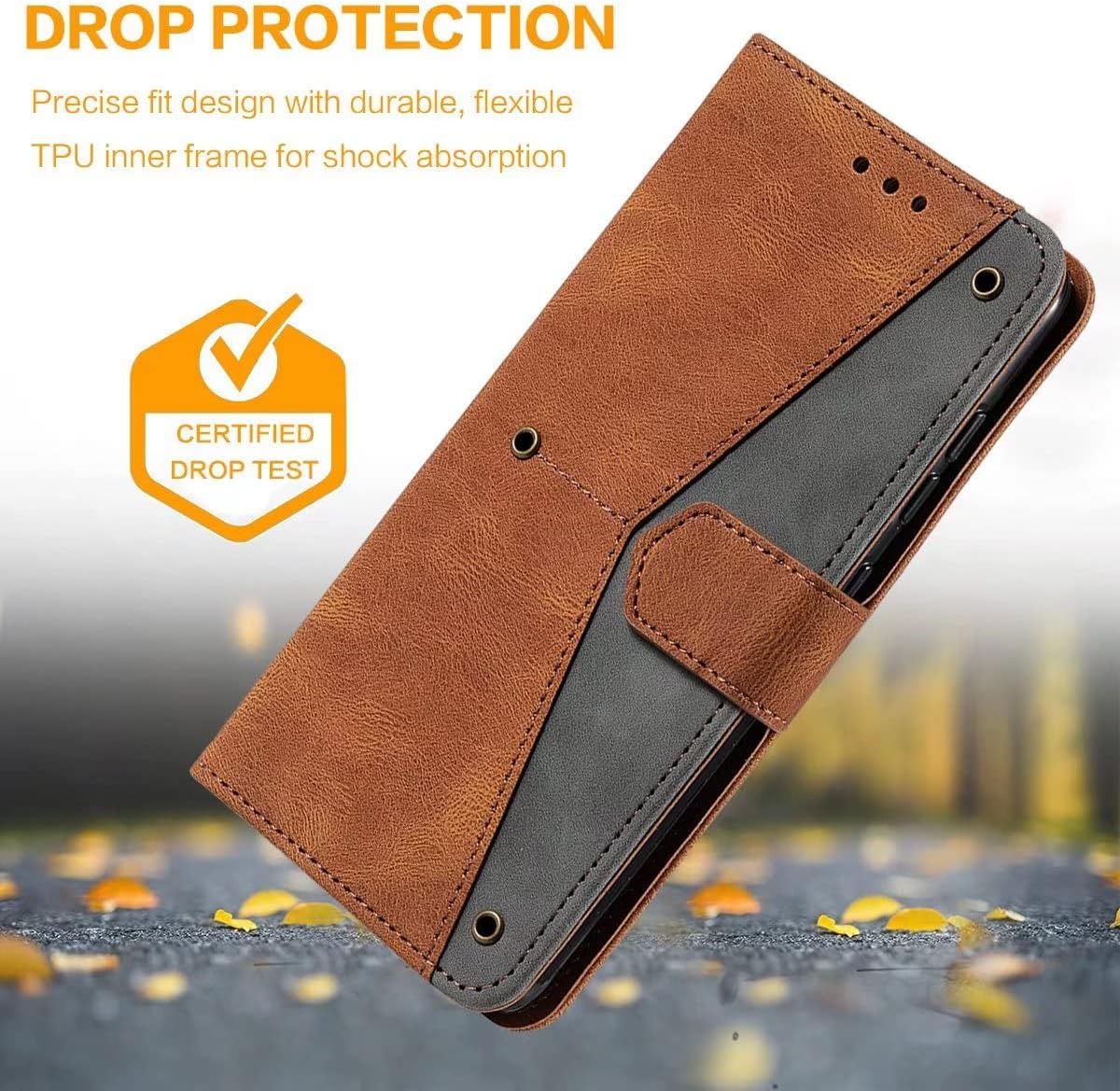 GoldKart Flip Back Cover Case for Samsung Galaxy M05 / A05 / F05 | Dual-Color Leather Finish | Inbuilt Stand & Pockets | Flip Cover for Samsung Galaxy M05 / A05 / F05 (Faux Leather, Brown)
