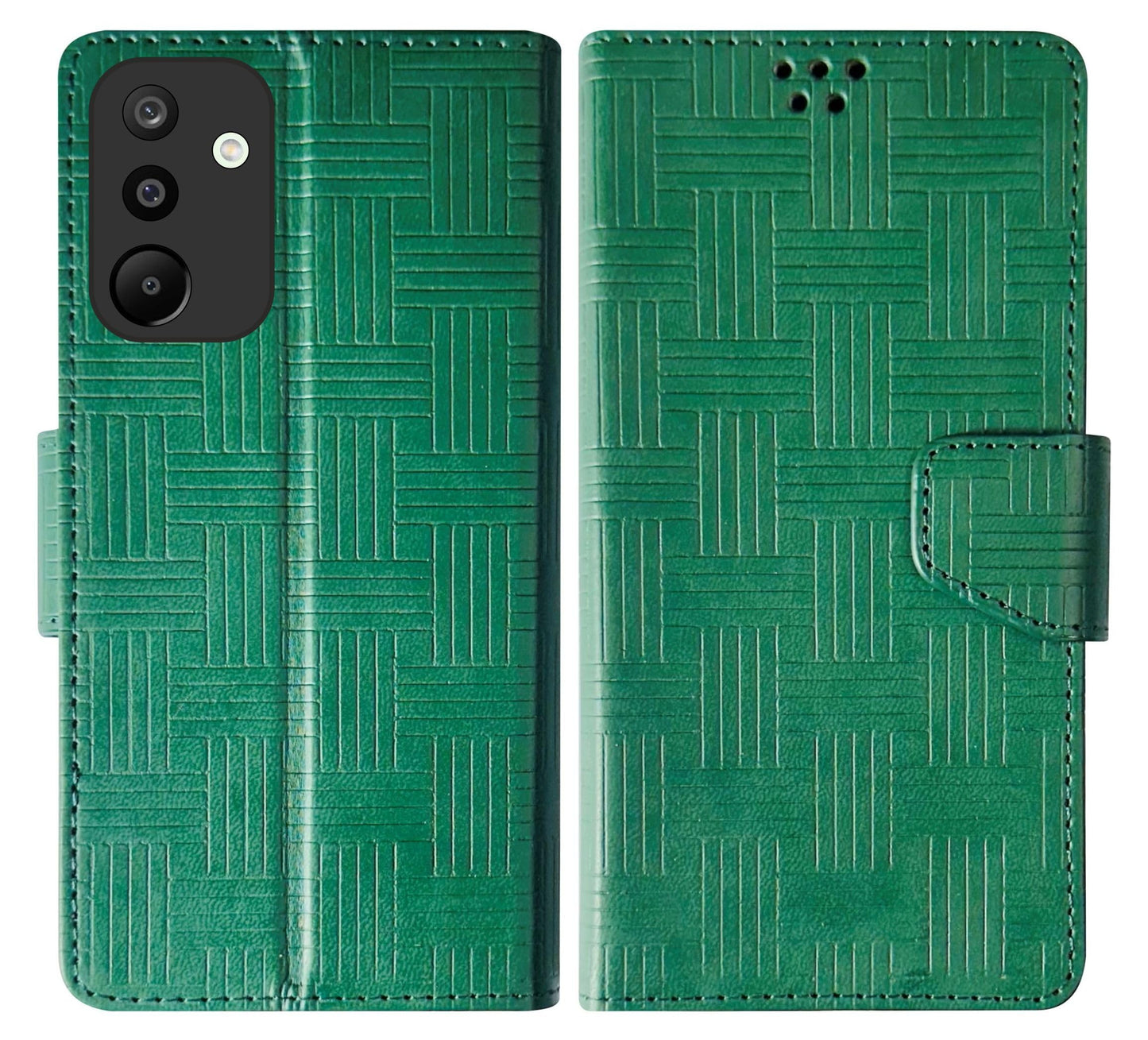 SBMS Flip Cover for Samsung Galaxy M36 5G / Samsung Galaxy F36 5G Back Cover Case with Magnatic Closure | Inbuilt Stand | Card & Money Pocket (MultiGreen)