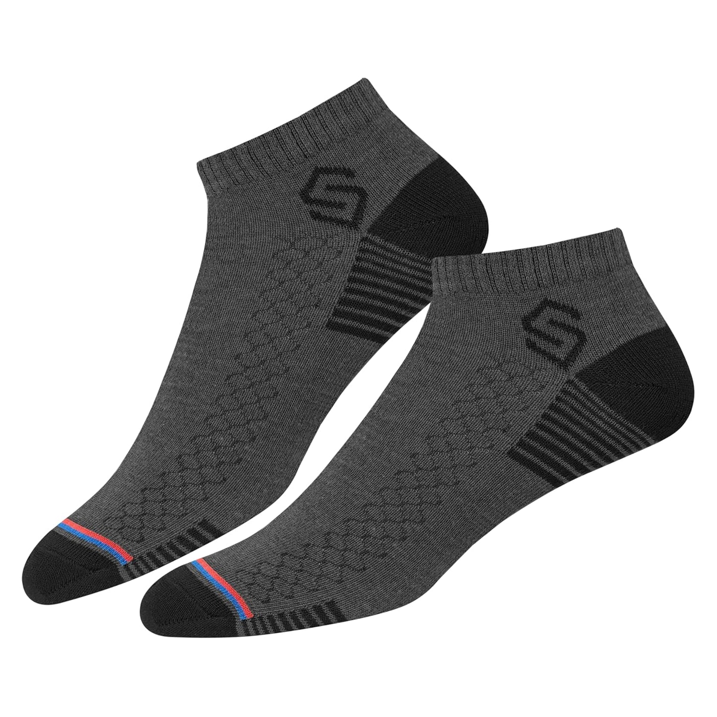 SWAGR 12 Pairs Sports Cotton Ankle Length Socks for Men, Pack of 12., Assorted