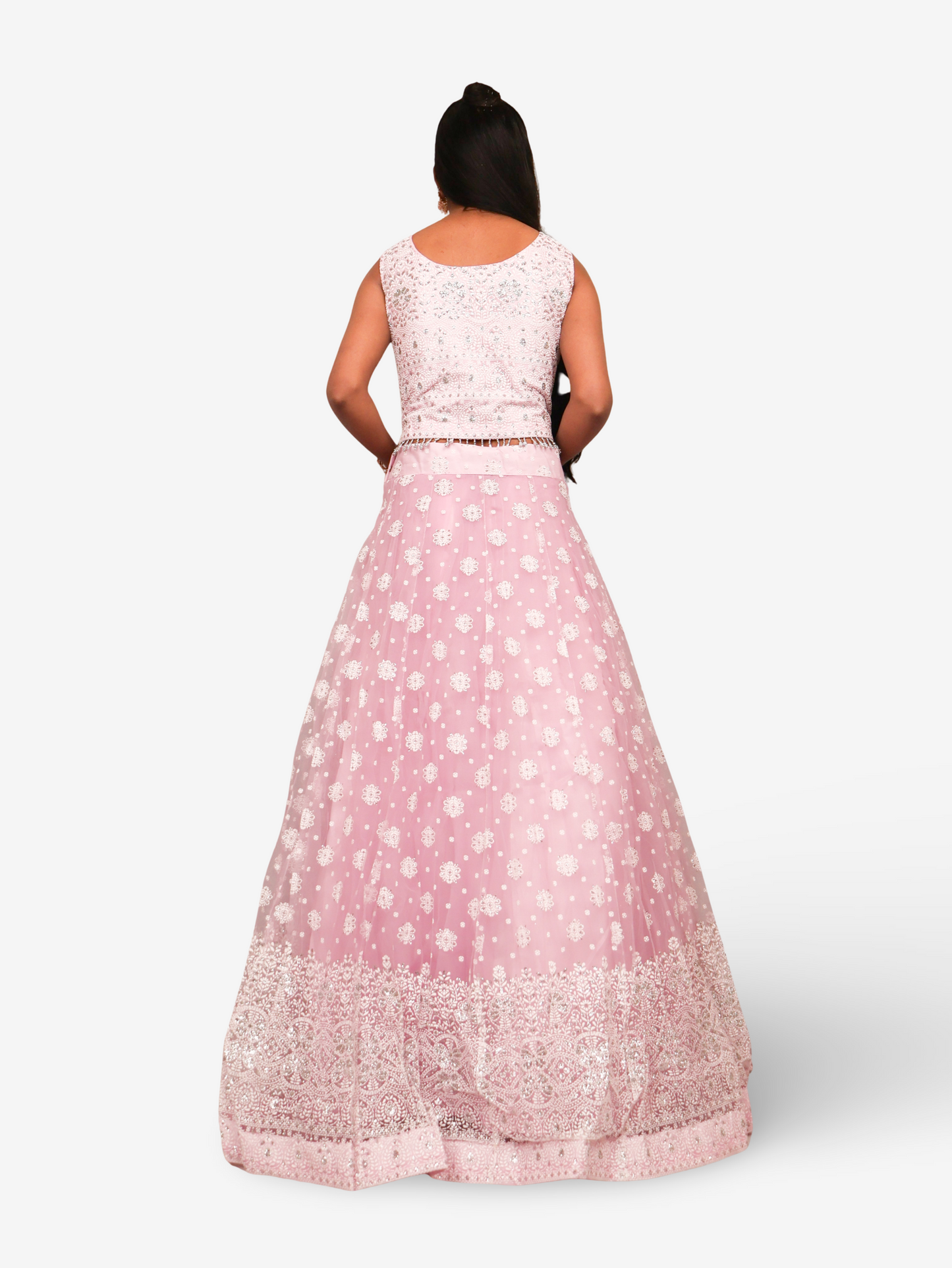Embellished Flared Lehenga Choli Set with Dupatta by Shreekama-2
