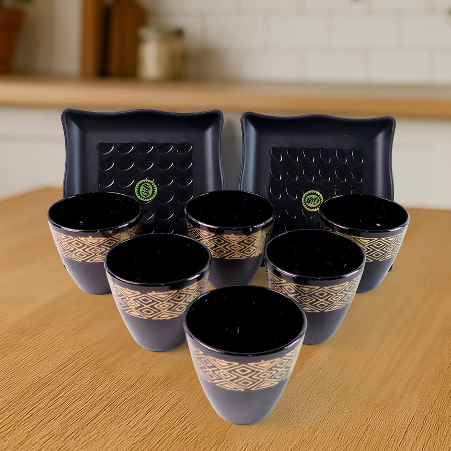 2 Bowl 6 Glass Snake Set ( 8 Pc Set )