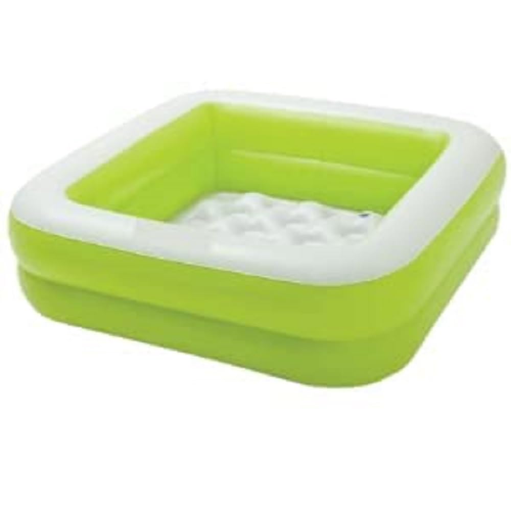 LONGMIRE Inflatable Baby Bath Tub Swimming Pool for Kids 3 Ft Square (Multicolor)
