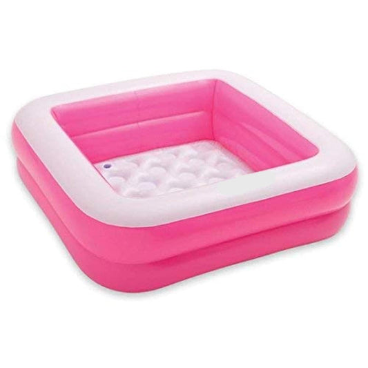 LONGMIRE Inflatable Baby Bath Tub Swimming Pool for Kids 3 Ft Square (Multicolor)