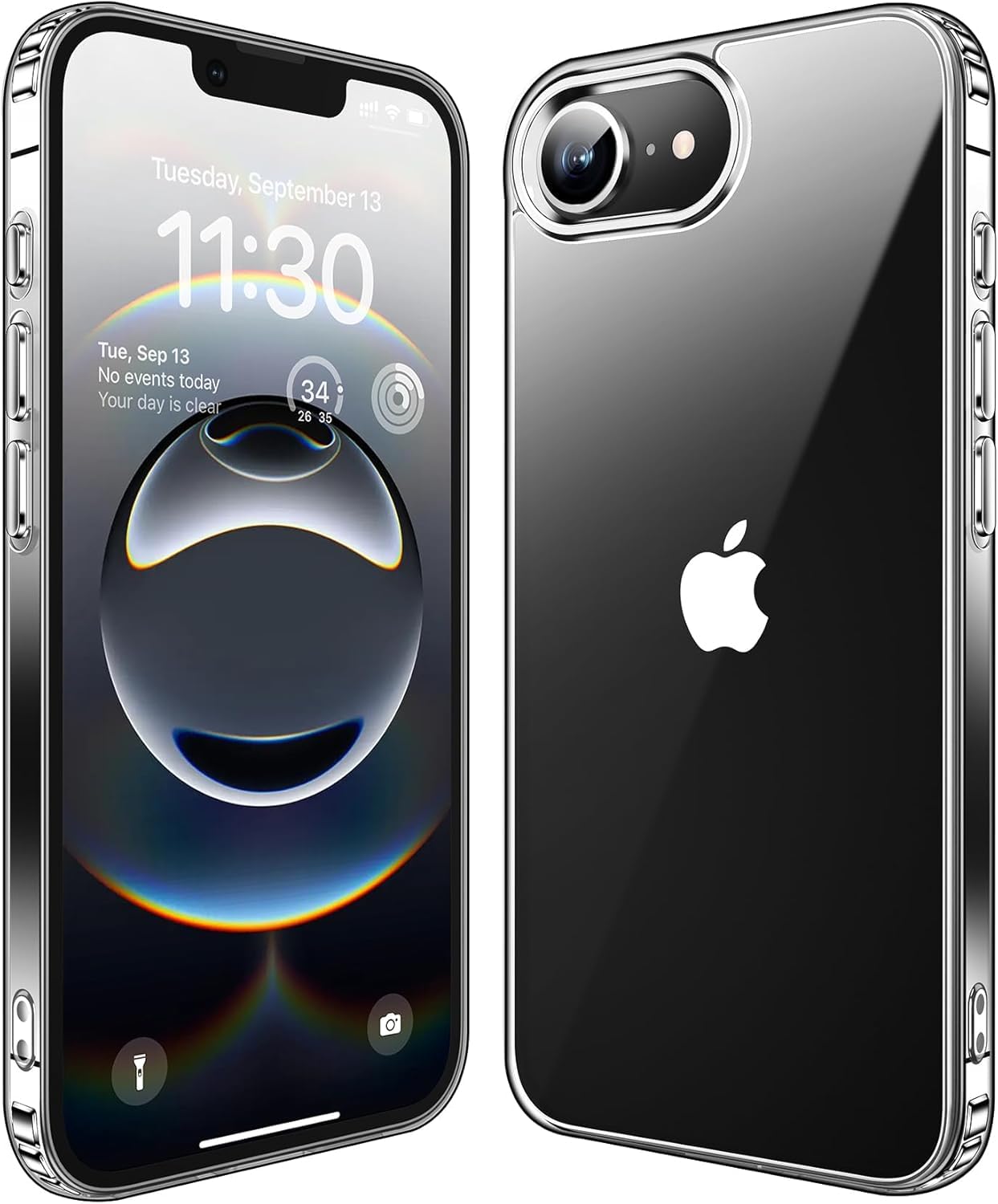Sounce Shockproof Superior Drop Protection Cover Scratch Resistant Case Premium Armor Magsafe Designed Shield Strong Megnetic Adsorption with Polycarbonate Protection for iPhone 14/13 [Matte Black]
