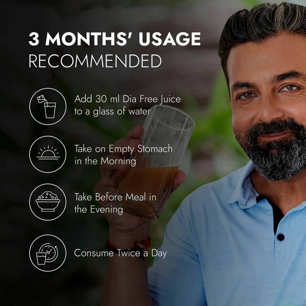 Kapiva Dia Free Juice, 1L | Clinically Proven Diabetic care | Amla, Karela, Jamun, Guduchi & 7 More (Pack of 2)