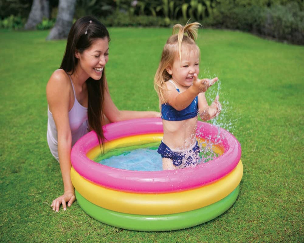 Toyshine 3 Feet Inflatable Kids Pool Bath Pool Tub, Summer Water Fun Bathing Tub Toy for Kids - 34x 10 Inches