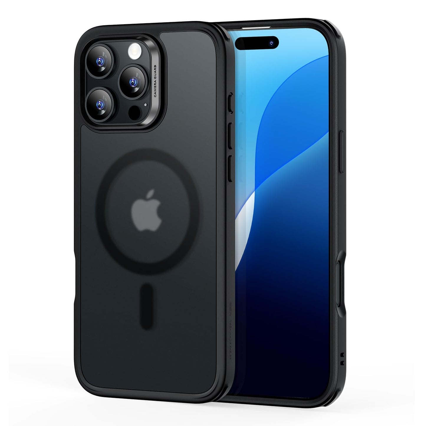 Sounce Shockproof Superior Drop Protection Cover Scratch Resistant Case Premium Armor Magsafe Designed Shield Strong Megnetic Adsorption with Polycarbonate Protection for iPhone 14/13 [Matte Black]
