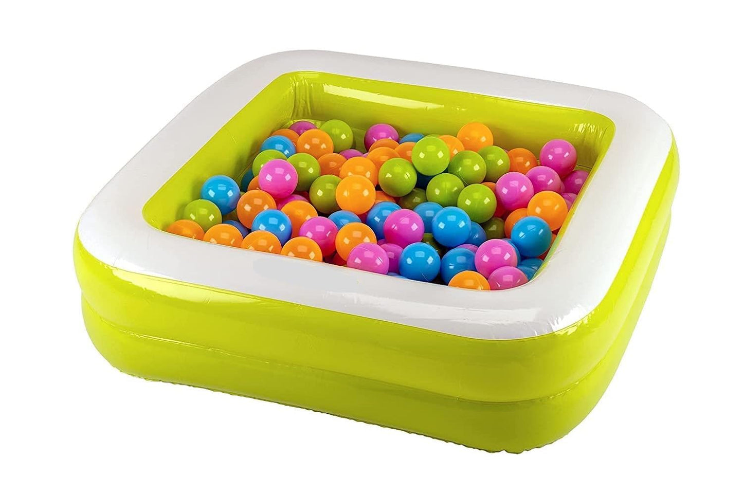LONGMIRE Inflatable Baby Bath Tub Swimming Pool for Kids 3 Ft Square (Multicolor)