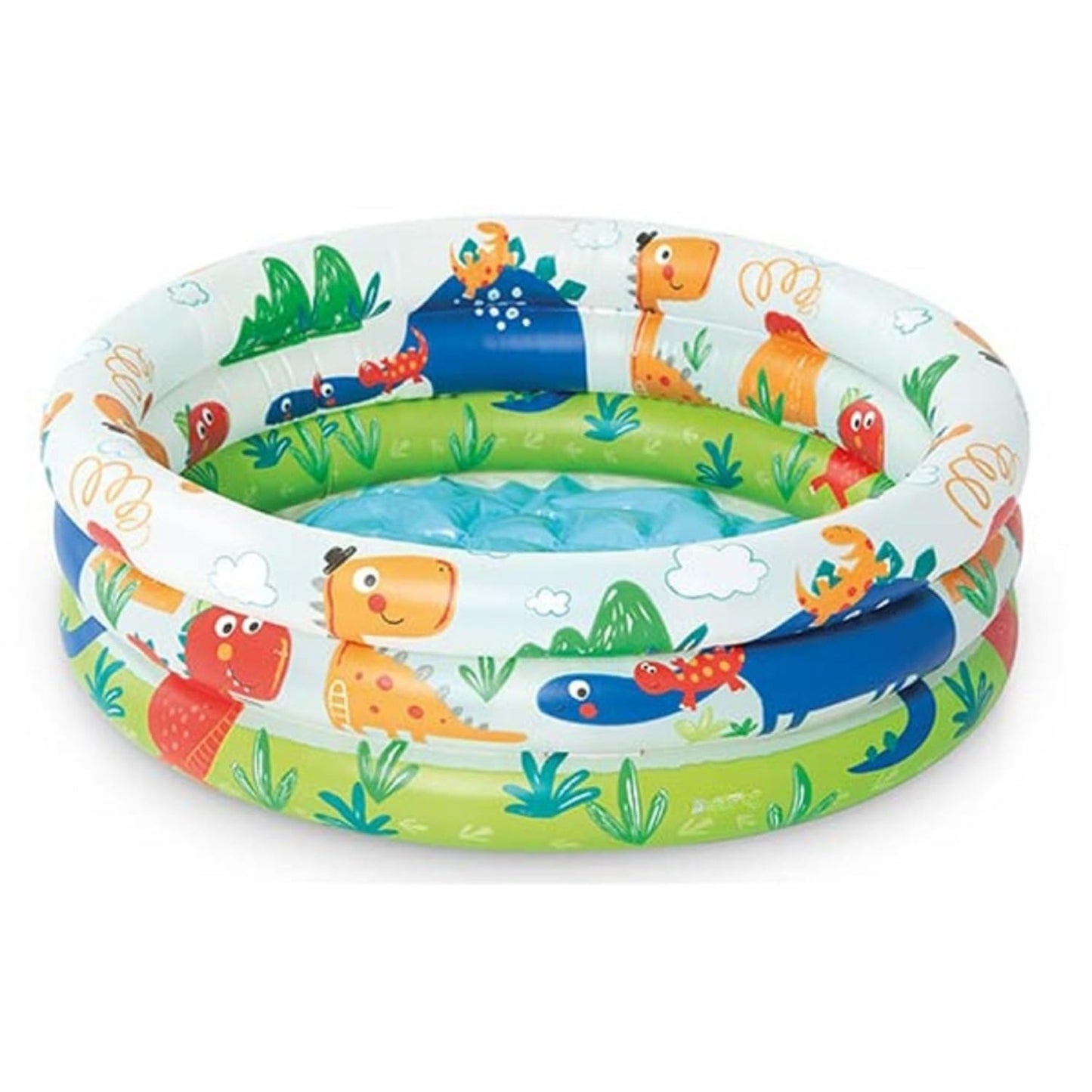LONGMIRE Inflatable Baby Bath Tub Swimming Pool for Kids 3 Ft Square (Multicolor)