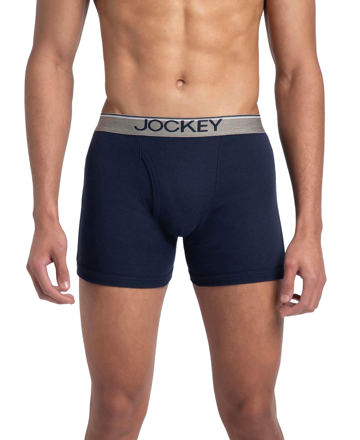 Jockey 8009 Men's Super Combed Cotton Rib Solid Boxer Brief with Ultrasoft Waistband (Pack of 3)