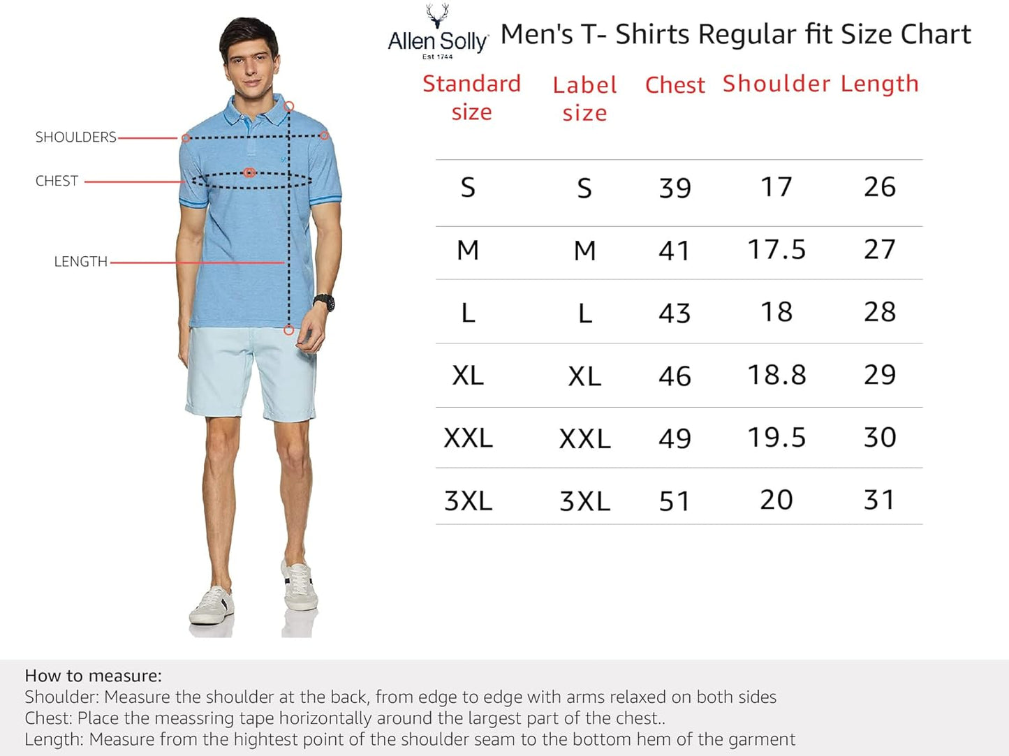 Allen Solly Men's Cotton Regular Fit Polo T-Shirt