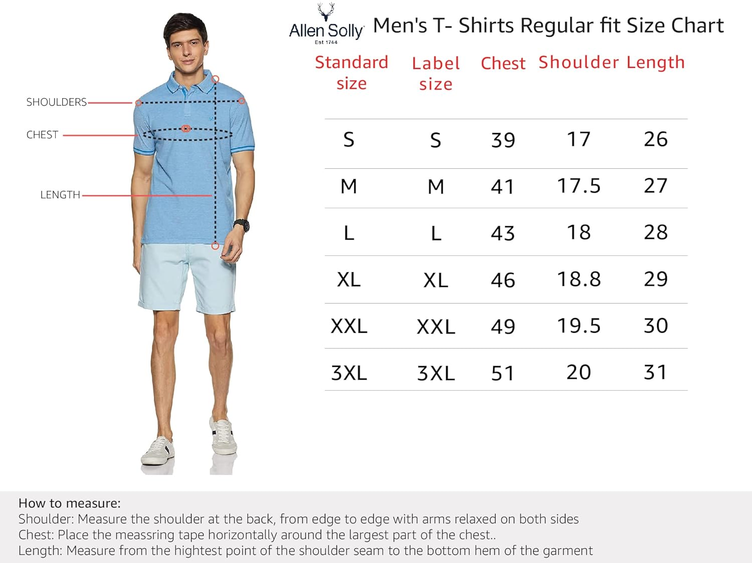 Allen Solly Men's Cotton Regular Fit Polo T-Shirt