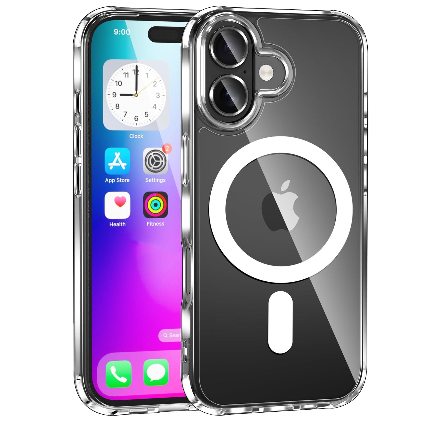 Sounce Shockproof Superior Drop Protection Cover Scratch Resistant Case Premium Armor Magsafe Designed Shield Strong Megnetic Adsorption with Polycarbonate Protection for iPhone 14/13 [Matte Black]