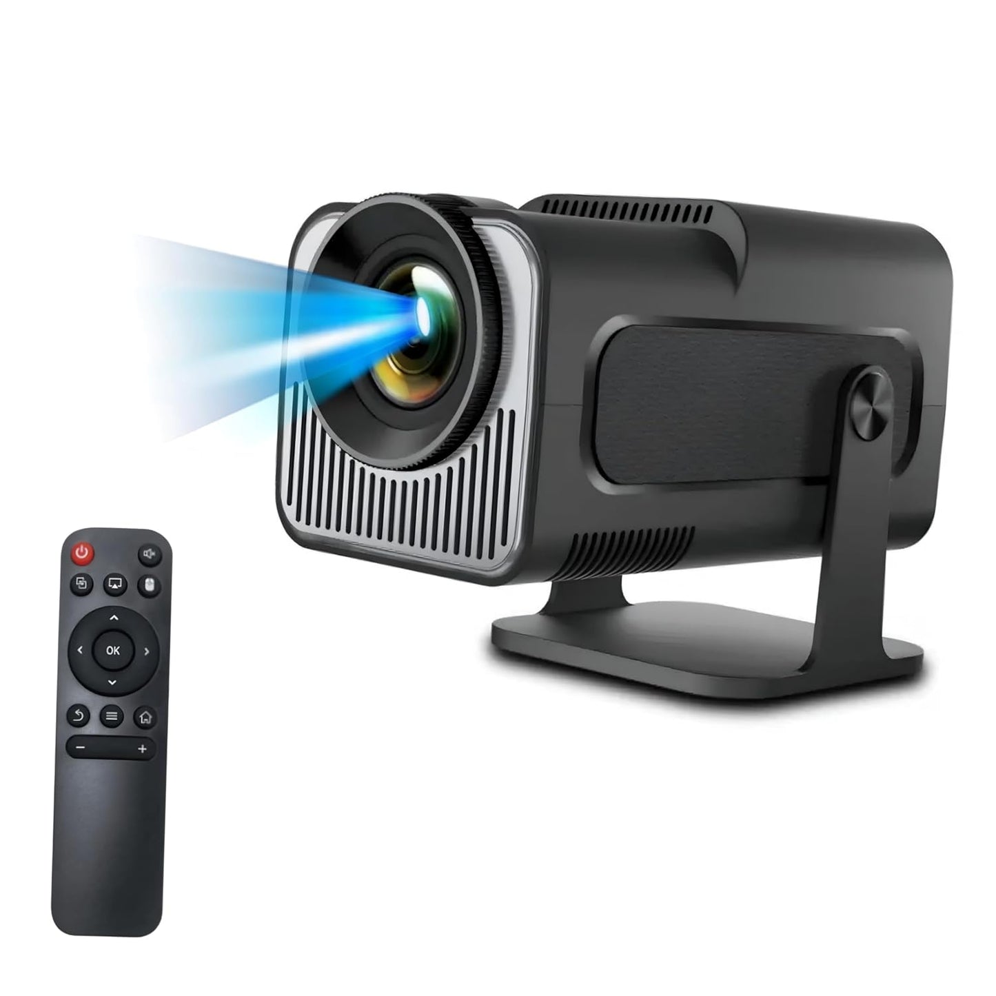 Omexcart 4K Dual-Band WIFI6 5G Wireless 5.0 Bluetooth Android 13, 360ANSI, (4000 lm / 2 Speaker/Wireless/Remote Controller) Portable Projector