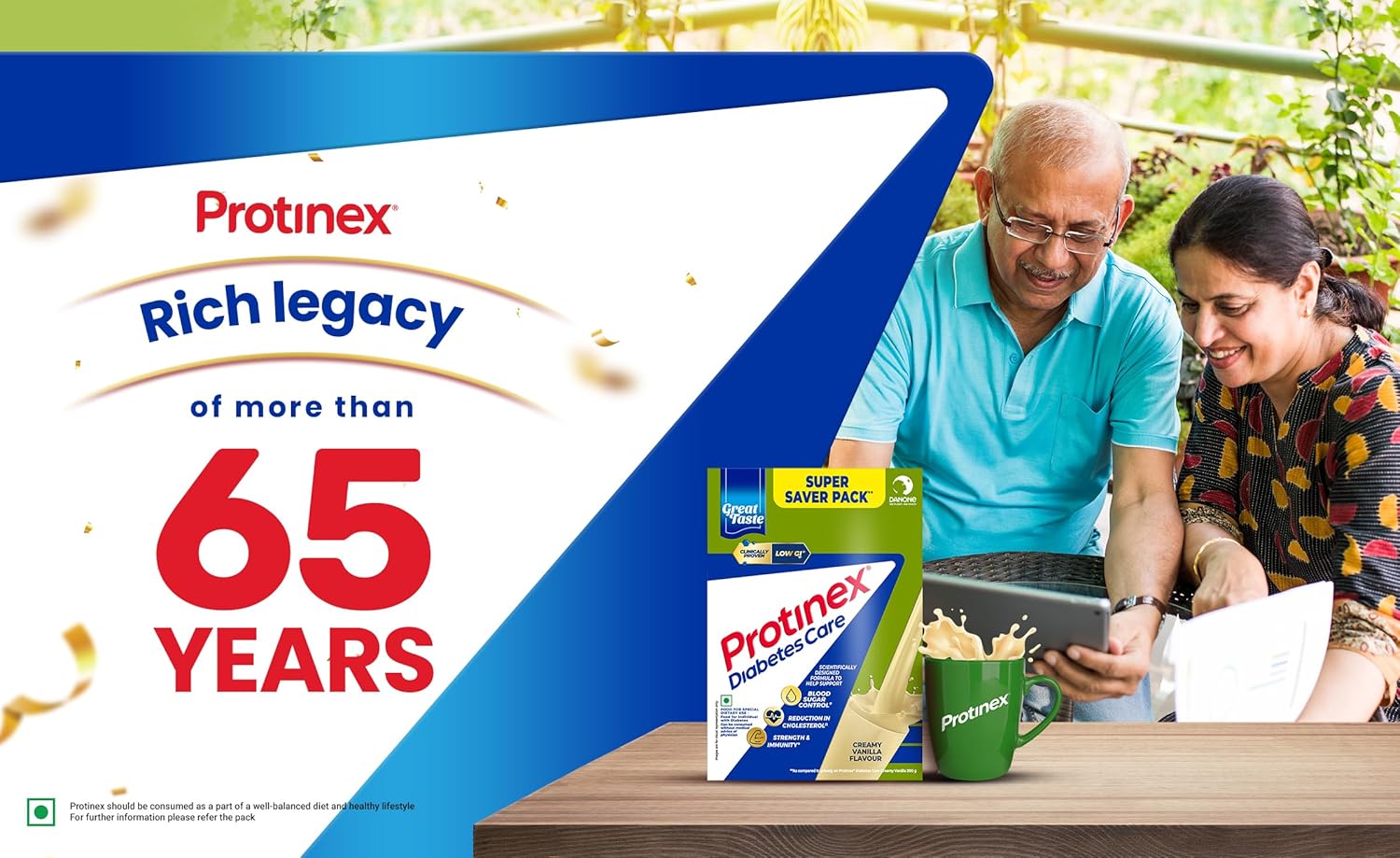 Protinex Diabetes Care (Creamy Vanilla Flavor, 1 Kg, BIB) Scientifically Designed Formula to help support Blood Sugar Control and Reduction in Cholesterol, 1 count, 40 servings