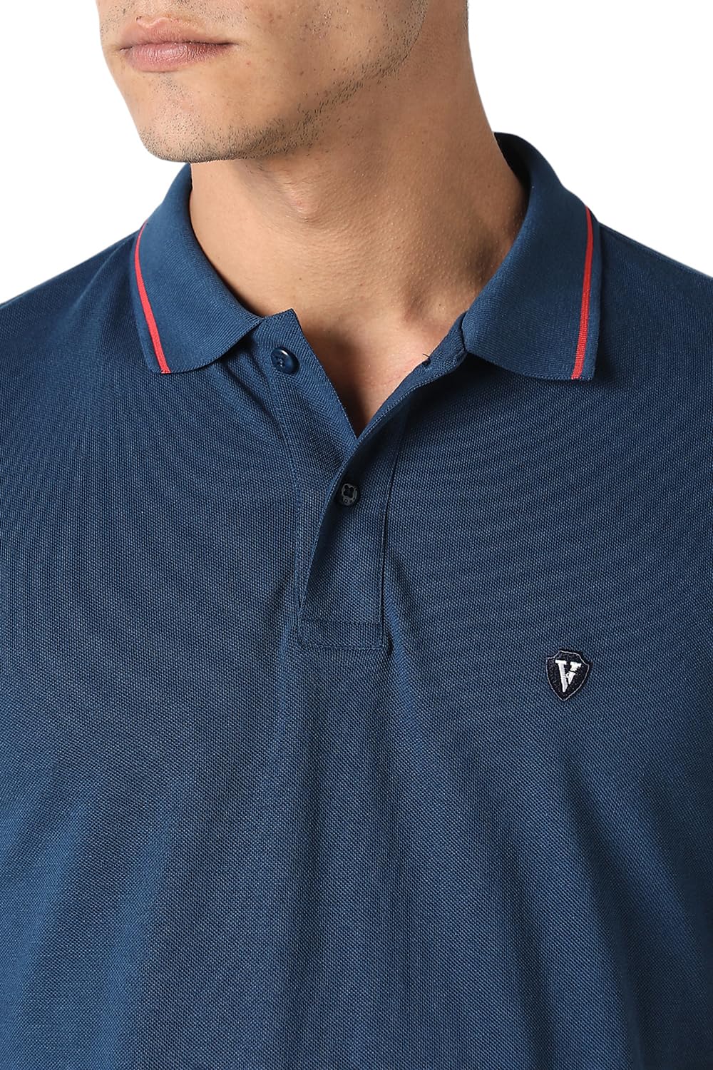 Van Heusen Men's Cotton Solid Regular Fit T-Shirt
