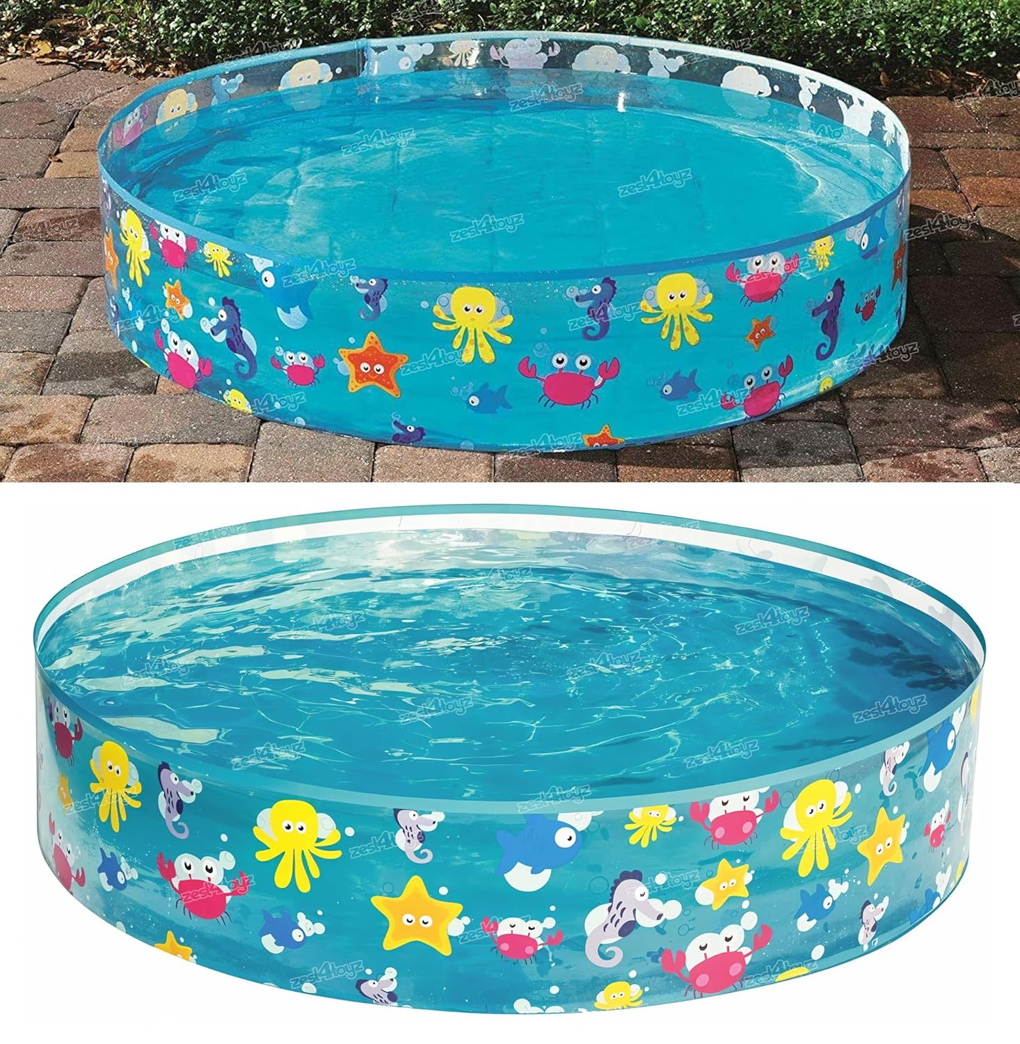 Zest 4 Toyz Swimming Pool for Kids Baby Adult Aquababes Bathtub for Indoor Outdoor Play (4 Feet)